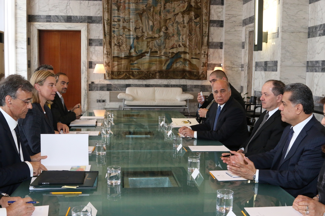 President Barzani with Federrica Mogherinih Hi Representative of the ...